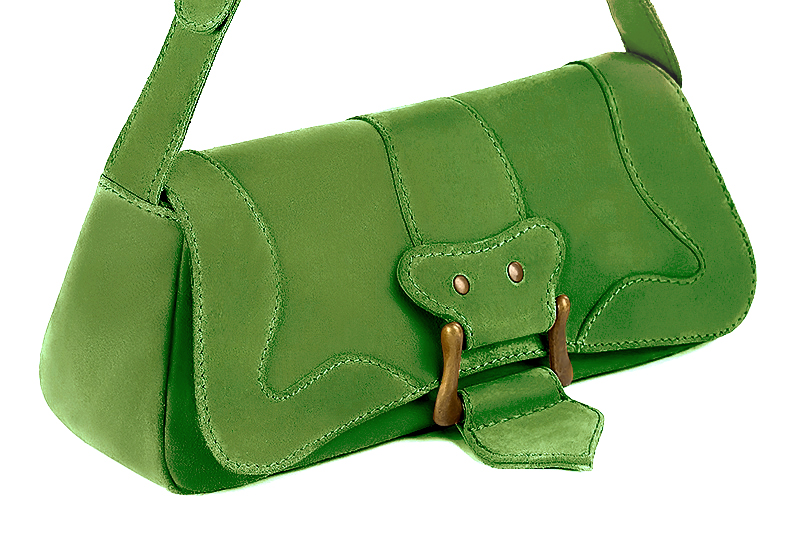 Handcrafted women's small luxurious elegant handbag in premium grass green leather. Perfect for elevated everyday style.   
                Choose from our luxurious collections of leather and fabric to perfectly match your handbags to your outfits.
